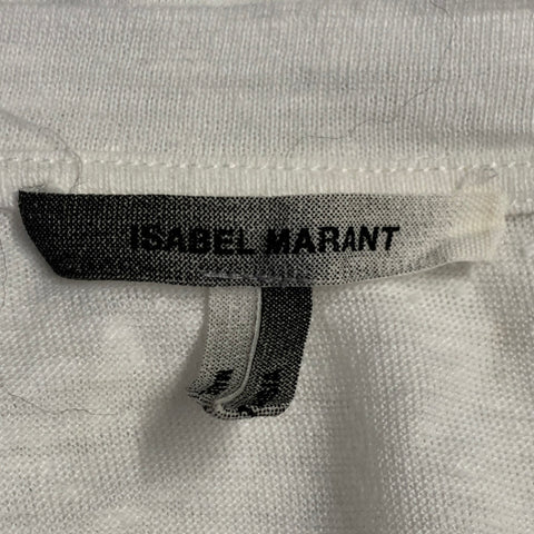 ISABEL MARANT Size M White Linen Crew Neck T-shirt