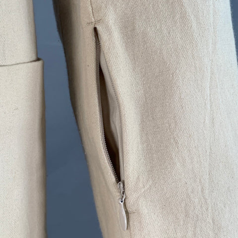 YOHJI YAMAMOTO Size L Beige Cotton Notch Lapel Suit