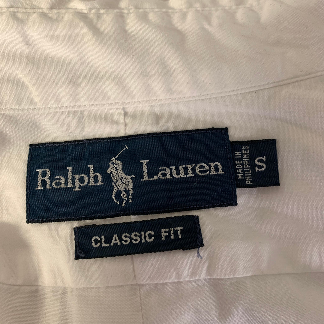 RALPH LAUREN Size S White Cotton Button Down Long Sleeve Shirt