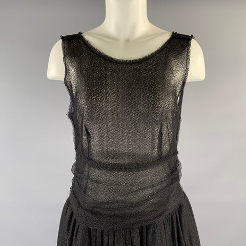 FENDI Size S Black ca0055499 A-Line Knee-Length Dress