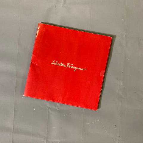 SALVATORE FERRAGAMO White Black Shoes Silk Scarves