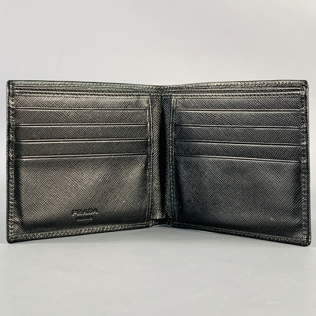 PRADA Black Saffiano Leather Bifold Wallet