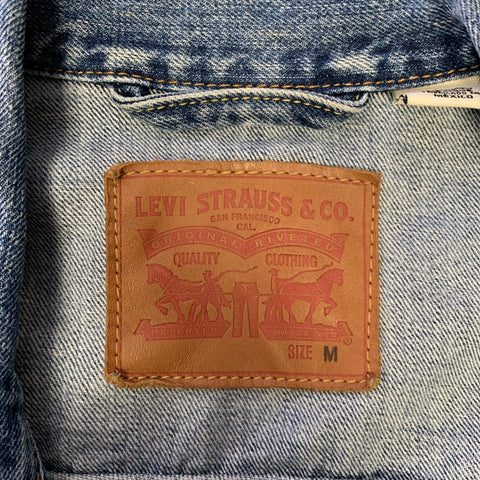 LEVI STRAUSS Chest Size M Blue Wash Denim Trucker Jacket