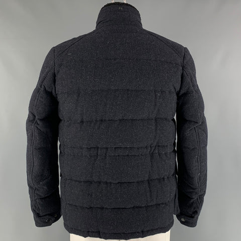 BURBERRY BRIT  Size L Navy Quilted Wool Polyamide Jacket