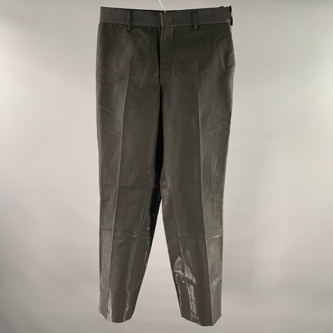 FENDI Size 29 Grey Silver Shimmery Wool Blend Straight Pants