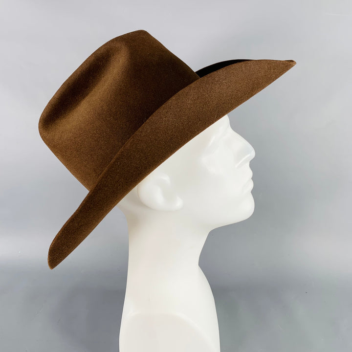 STETSON Size 7 1/4 Brown Felt Cowboy Hat
