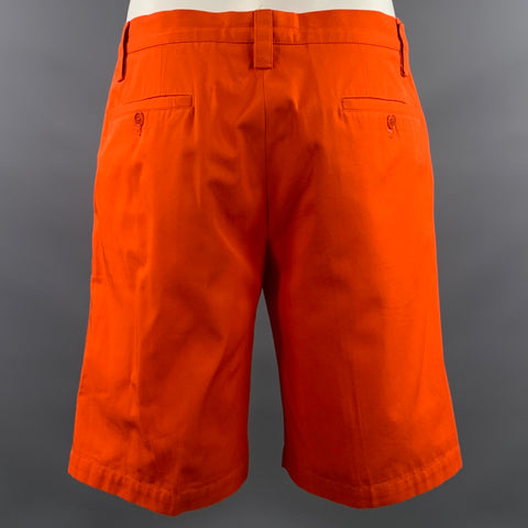 CALVIN KLEIN Size 32 Orange Solid Cotton CHUBS Shorts