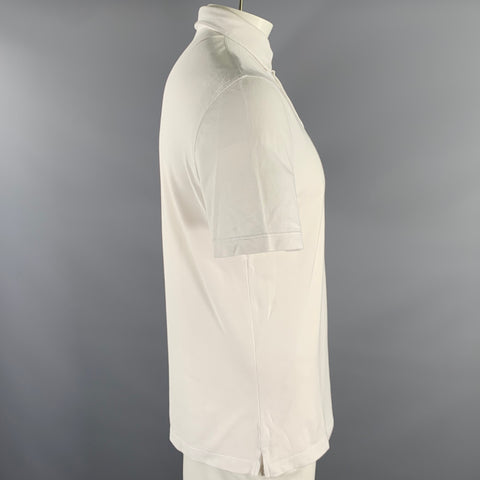 BRUNELLO CUCINELLI Size XL White Cotton Polo
