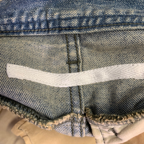 JULIUS JAPAN Size 34 Blue Denim Straight Cargo Jeans