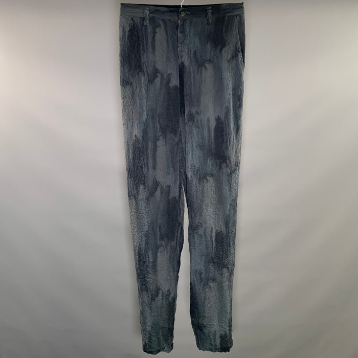 ISSEY MIYAKE Size S Black Grey Tie Dye Polyester Straight leg Casual Pants