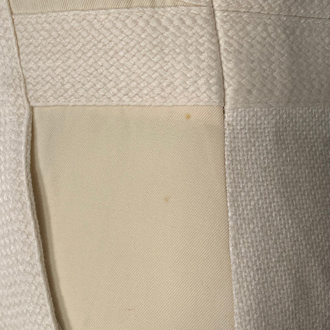 AKRIS Size 10 Cream Cotton Textured Sleeveless Dress