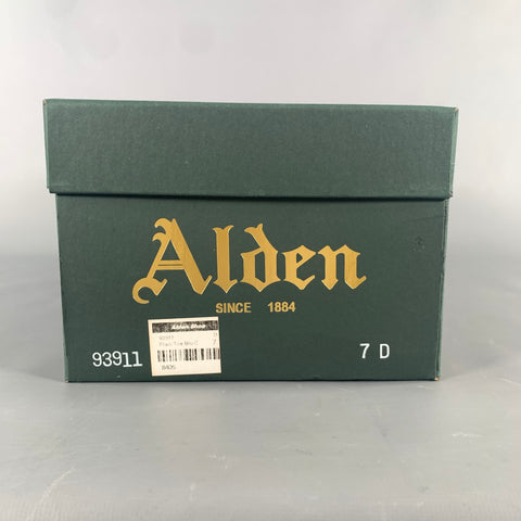 ALDEN Size 7 Brown Olive 93911 Leather Lace Up Shoes