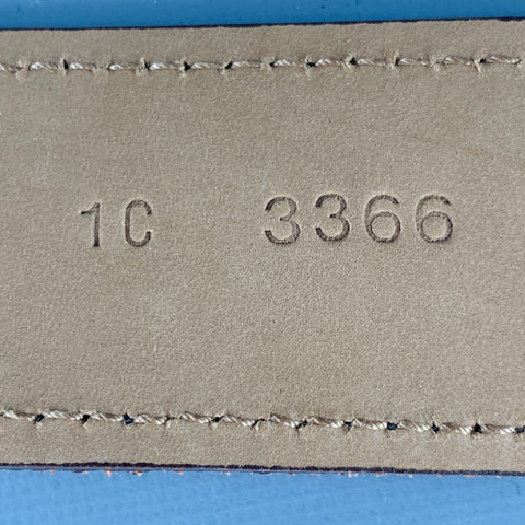 PRADA Size 32 Orange Gold Suede Belt