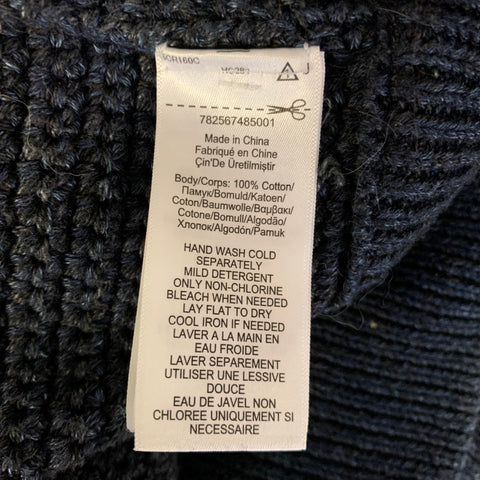 RRL by RALPH LAUREN Cardigan col châle en coton tricoté bleu marine taille L