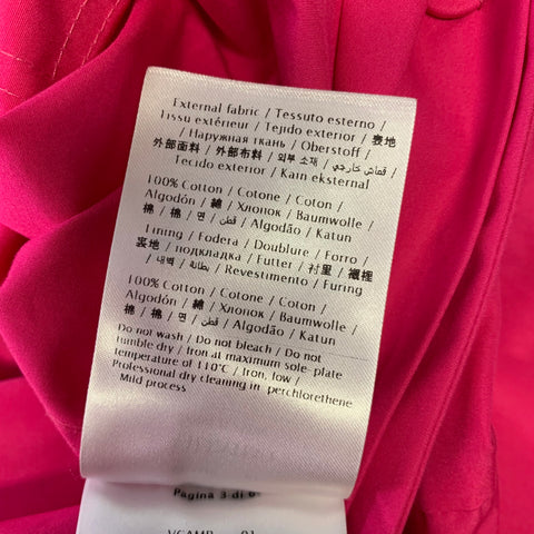 VALENTINO Size S Pink Cotton Hidden Placket Jumpsuit