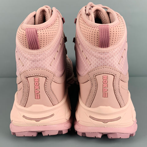 HOKA Size 9.5 Pink Leather High Top Athletic Sneakers
