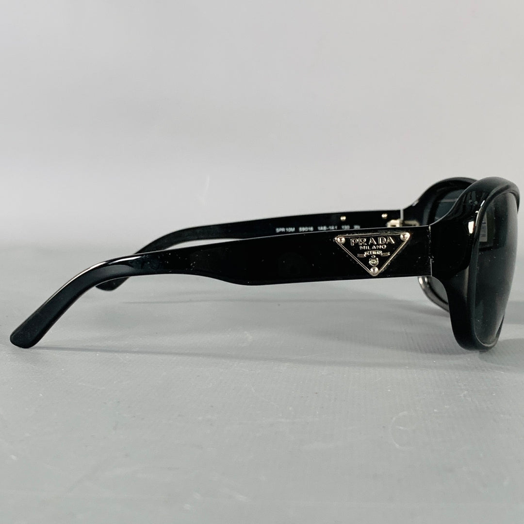 PRADA Black Acetate Square Sunglasses