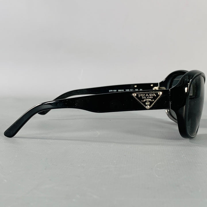 PRADA Black Acetate Square Sunglasses