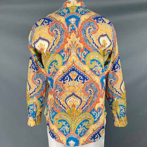 ROBERT GRAHAM Size L Multi Color Paisley Print Cotton Long Sleeve Shirt