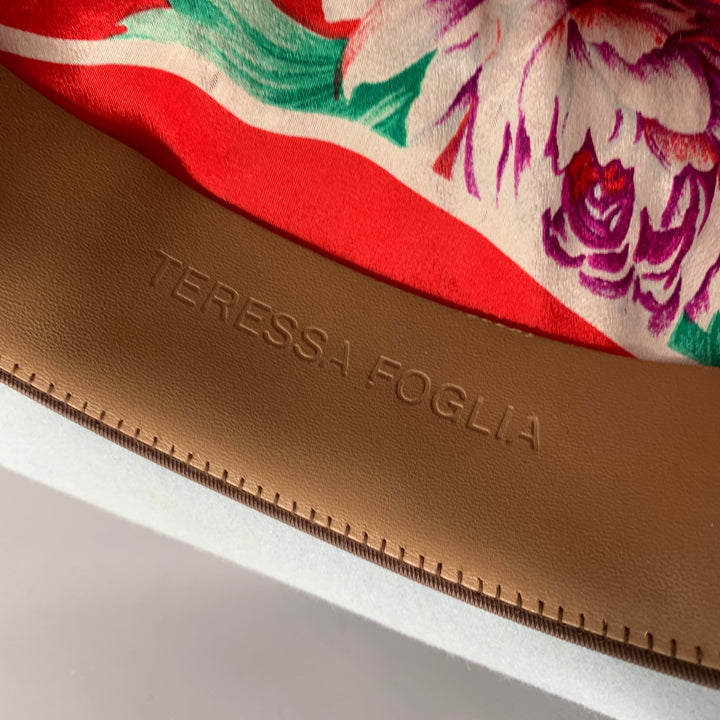 TERESSA FOGLIA Blue Felt Fedora Hat
