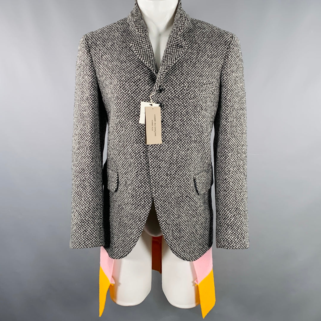 COMME des GARCONS HOMME PLUS Size M Black White Tweed Jacket – Sui 