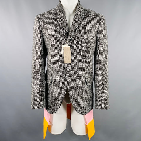 COMME des GARCONS HOMME PLUS Size M Black White Tweed Jacket