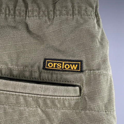 ORSLOW Size M Green Cotton Elastic Waistband Casual Pants