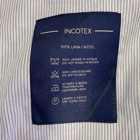 INCOTEX Size 36 Grey Charcoal Wool Flat Front Dress Pants