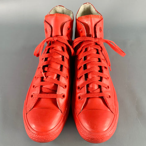CONVERSE Size 9.5 Red Rubber High Top Sneakers
