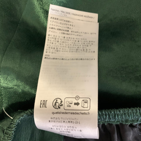 MM6 MAISON MARGIELA Size S Green Acetate Pleated Shorts