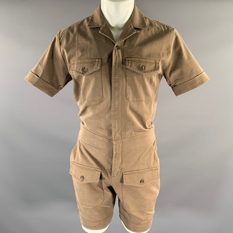 MR TURK Size S Brown Cotton Blend Romper
