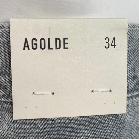 AGOLDE Size 34 Rex Grey Cotton Denim Cargo Shorts