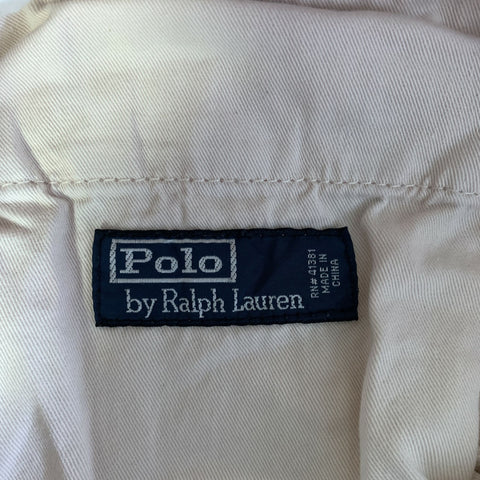 RALPH LAUREN Size 34 Pink Distressed Cotton Button Fly Casual Pants