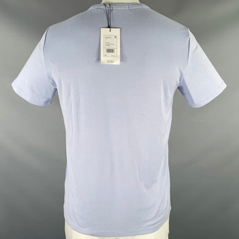 THEORY Size L Light Blue Knit Modal Blend Crew Neck T-shirt