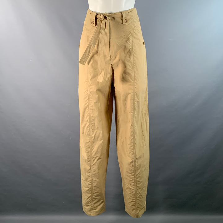 KENZO Size S Beige Cotton Belted Casual Pants