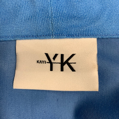 YUSUF KAYI Size L Blue Belted Kimono Shorts Suit