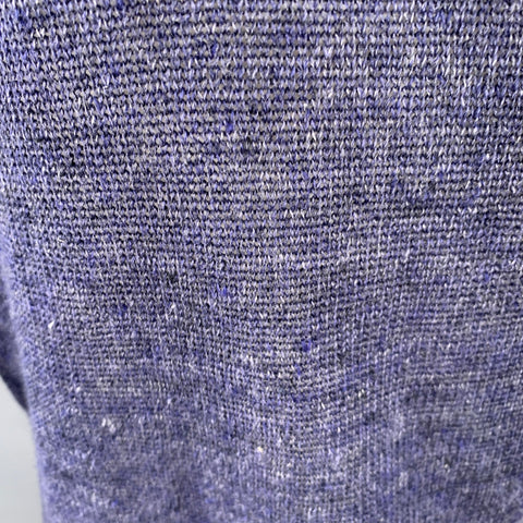 VINCE Size M Blue Heather Knit Linen Crew Neck Pullover