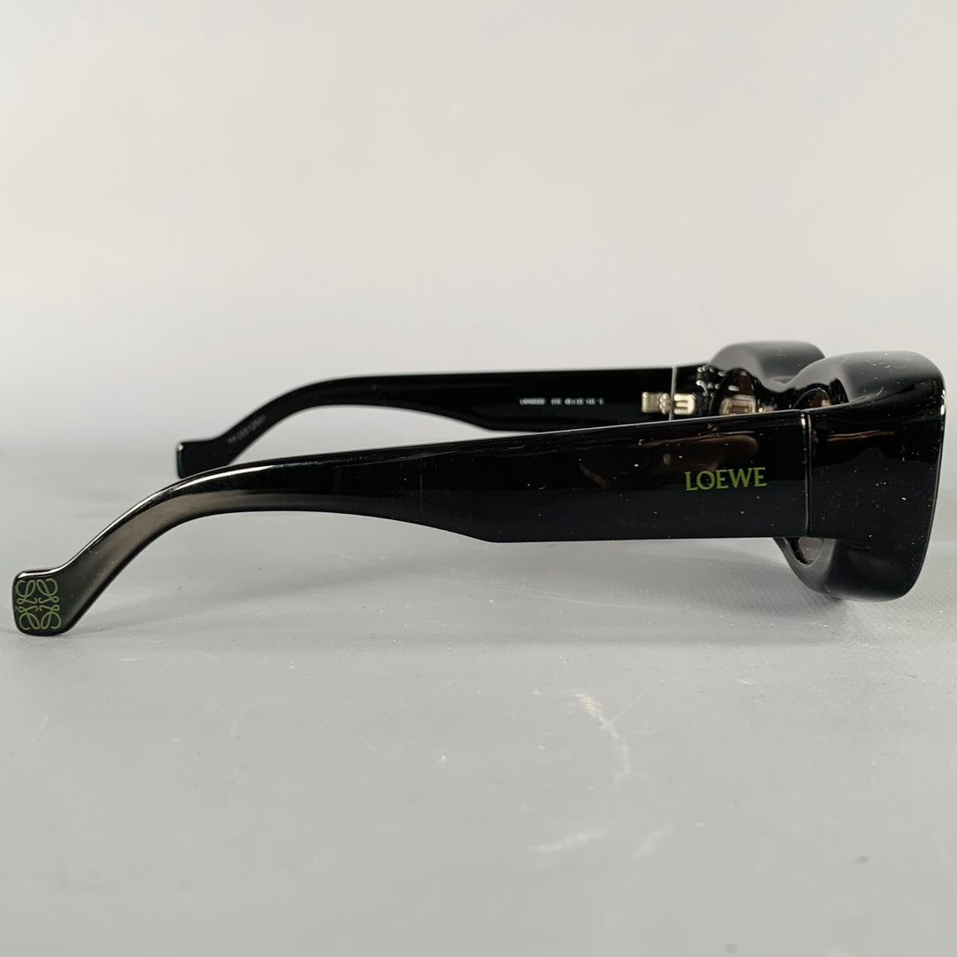 LOEWE x PAULA'S IBIZA Black Dark Green Color Block Acetate Sunglasses