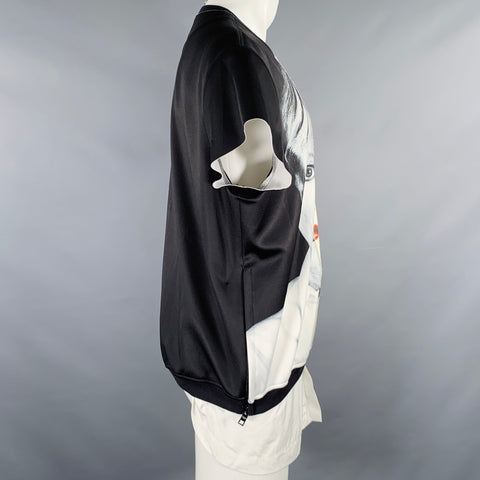 PORTS 1961 Size S Warhol Black White Polyester Blend Short Sleeve Pullover
