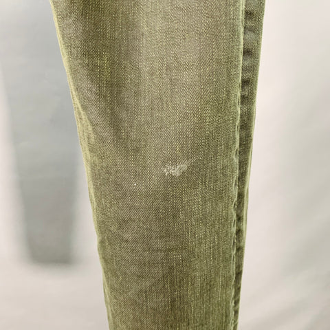 VERSUCHSKIND Size 33 Green Grey Cotton Blend Straight Zip Fly Jeans
