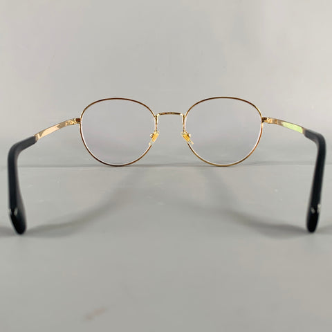 VERSACE Gold Black Metal Readers Frames