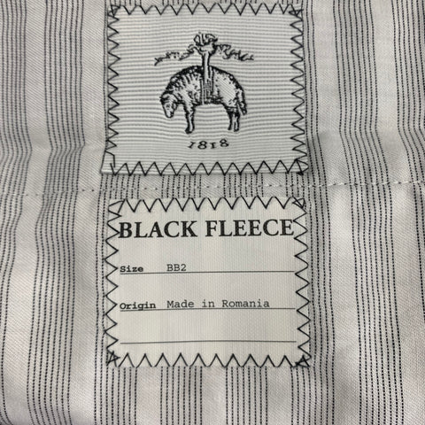 BLACK FLEECE Size 34 Black Textured Cotton Tuxedo Dress Pants