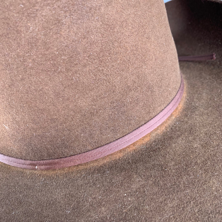 STETSON Size 7 1/4 Brown Felt Cowboy Hat