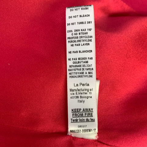 LA PERLA Size 4 Hot Pink Wool Blend Double Breasted Pantsuit