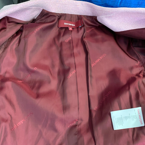 SIES MARJAN Size 6 Metallic Pink Polyester Blend Single Button Jacket Blazer