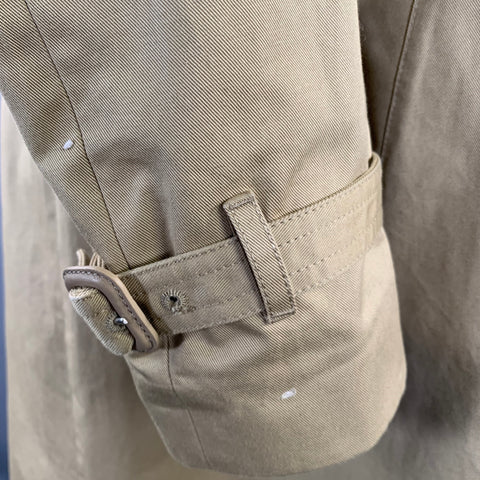 MAISON MARGIELA Size M Khaki Cotton Cut Out Trench Coat