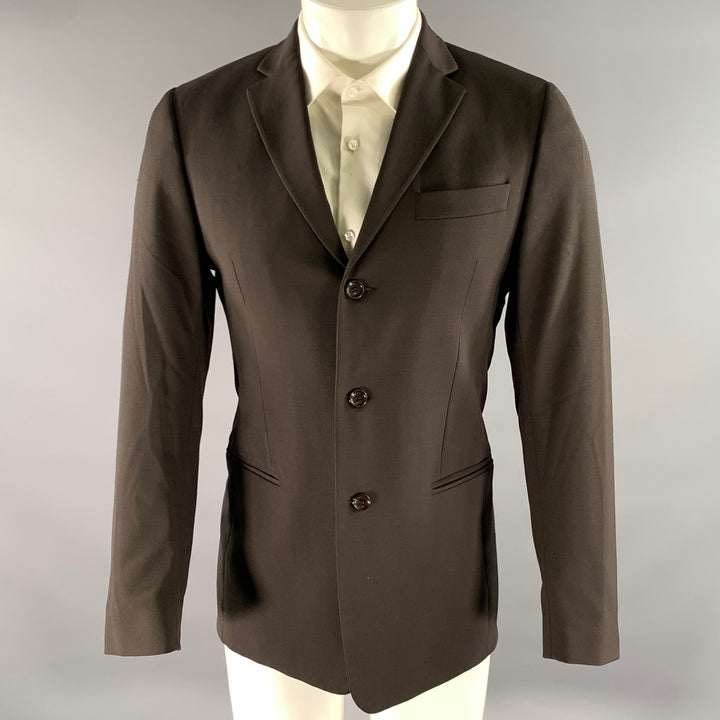 D&G by DOLCE & GABBANA Size 36 Brown Wool Nylon Notch Lapel Sport Coat