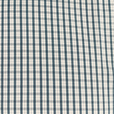 CHARVET Size M White Green Grey Checkered Cotton Long Sleeve Shirt