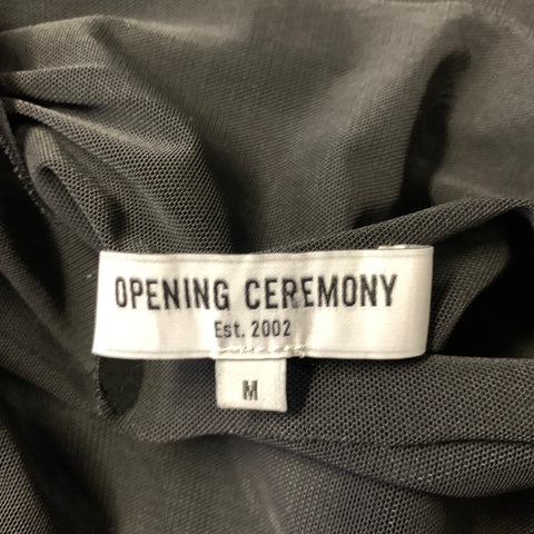 OPENING CEREMONY Size M Black Polyester Sheer Dress Top