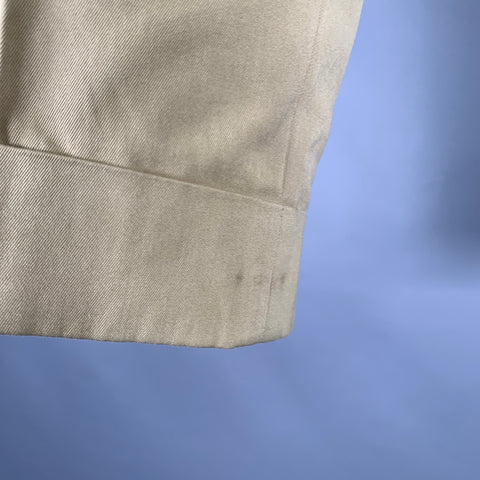 LUCIANO BARBERA Size 30 Beige Cotton Flat Front Casual Pants